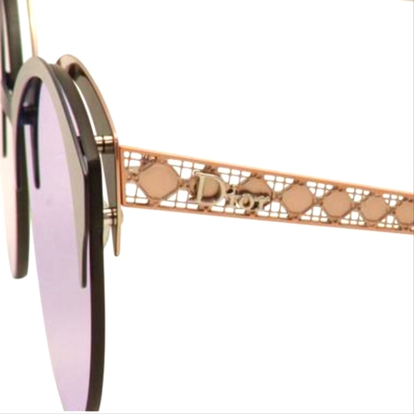 DIOR "DIORAMA CLUB" 55MM MATTE BLACK & CORAL WOMEN'S DESIGNER SUNGLASSES - Picture 4 of 11